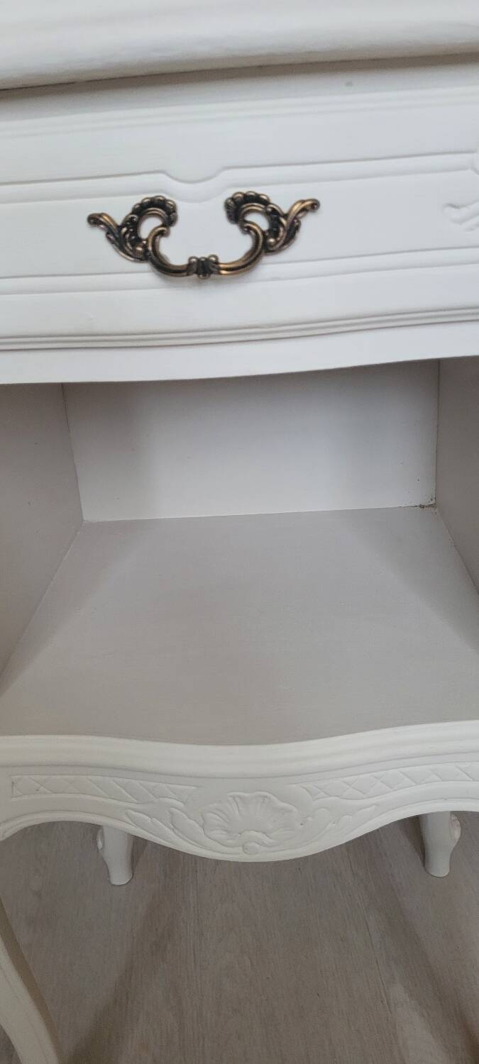 Louis XV style cherry wood bedside table