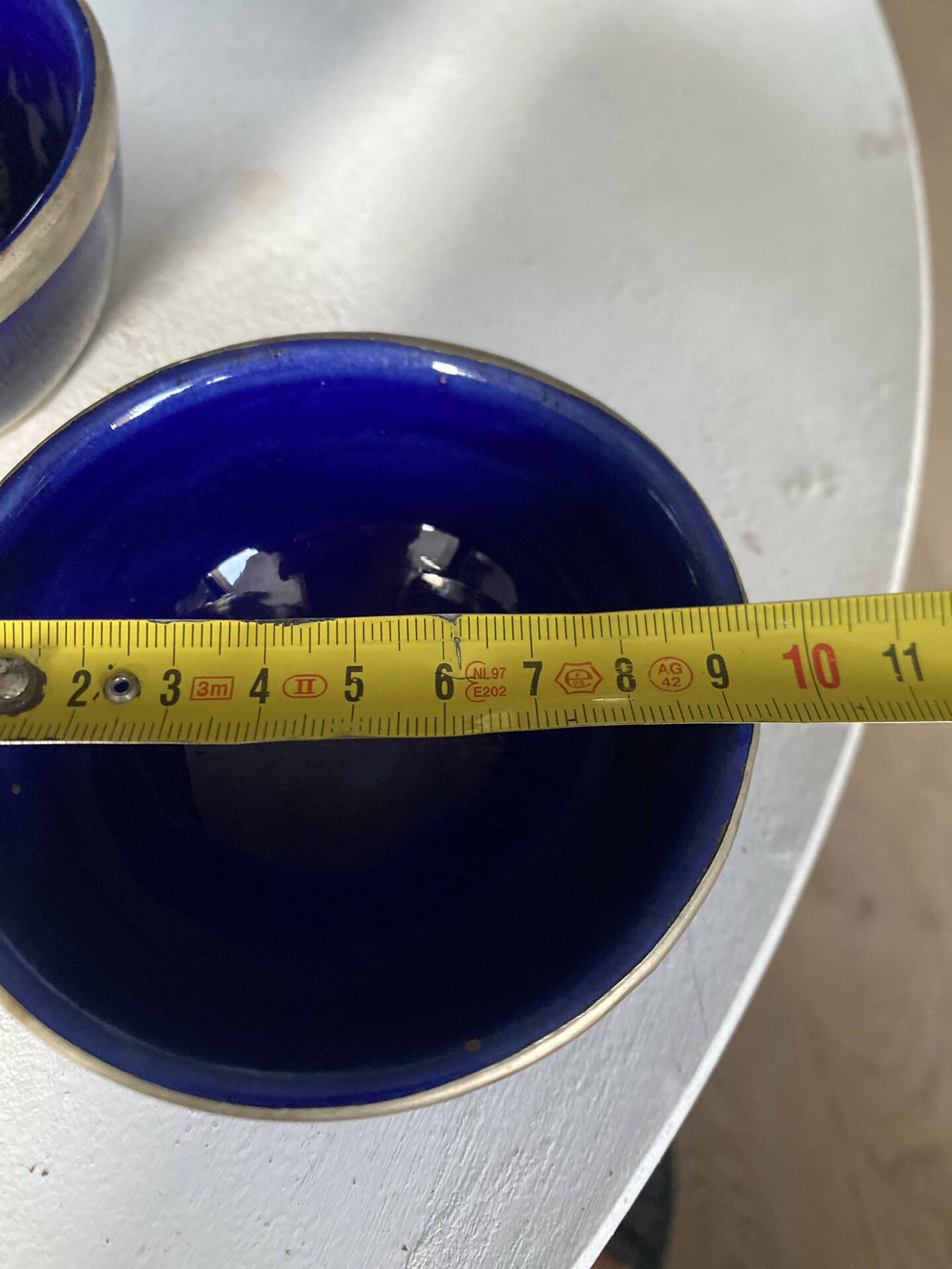 Moroccan blue ceramic bowl, in excellent condition.