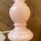Antique lamp base in rose quartz