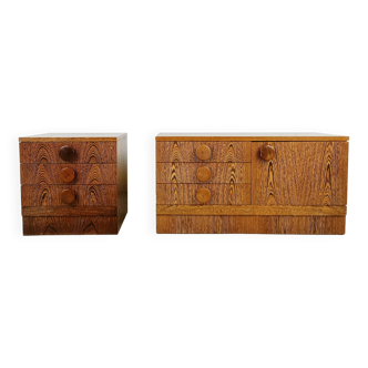 Set of brutalist cabinets, 1970s