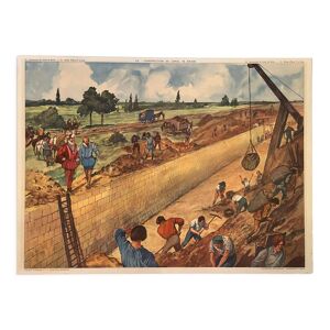 Affiche scolaire Canal de Briare