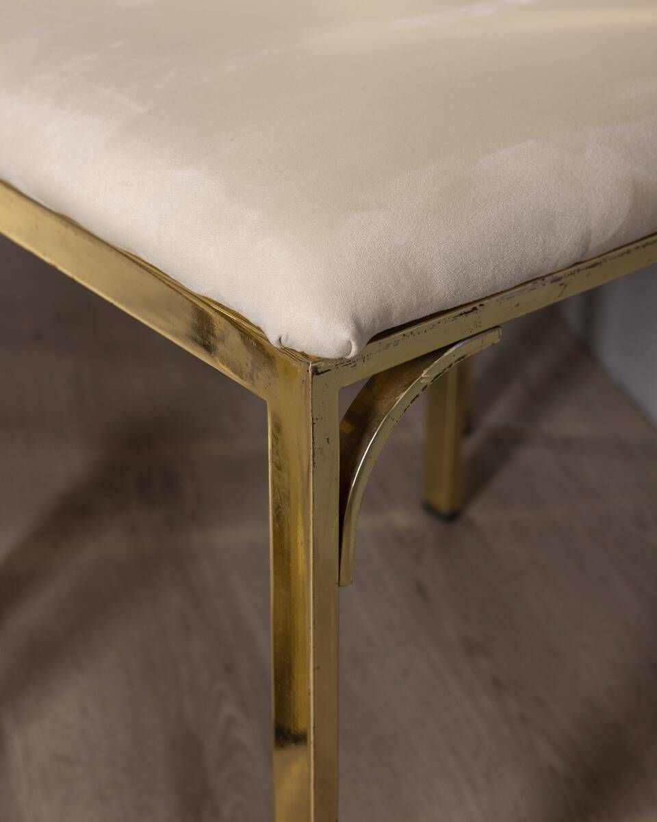 Set of 6 Vintage 1970s Chairs in Gold-Plated Brass, Designed by Renato Zevi