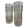 Pair of vintage Bubble roll vases in moulded glass