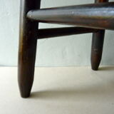 Wooden stool massive dark years 70