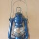 Lampe tempête bleu vintage