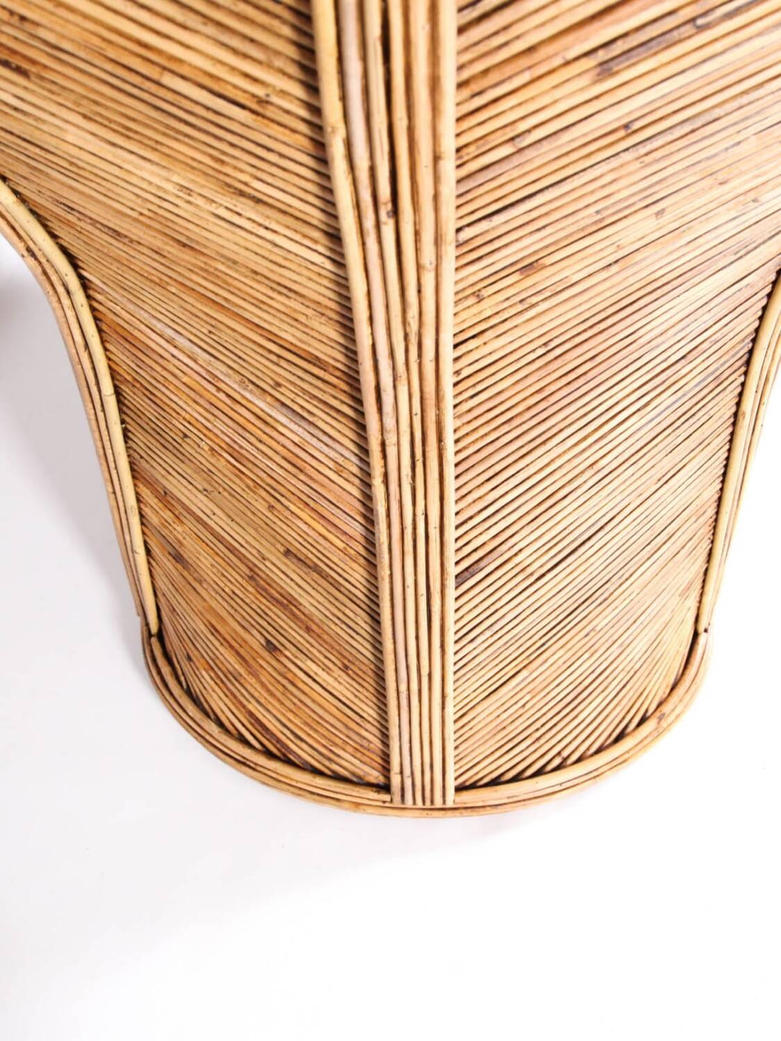 Large "palm" rattan armchair