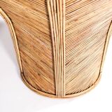 Large rattan “palm” armchair