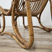 Chaises en osier vintage, 1970