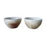 Two bowls of verdified sandstone pottery