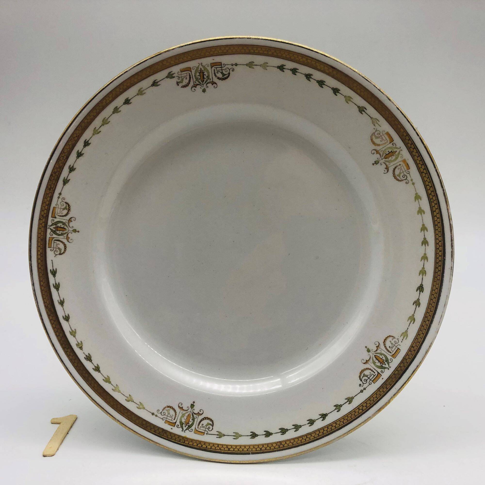 6 Vintage Dessert Plates, Keeling & Co Losol Ware Burslem.