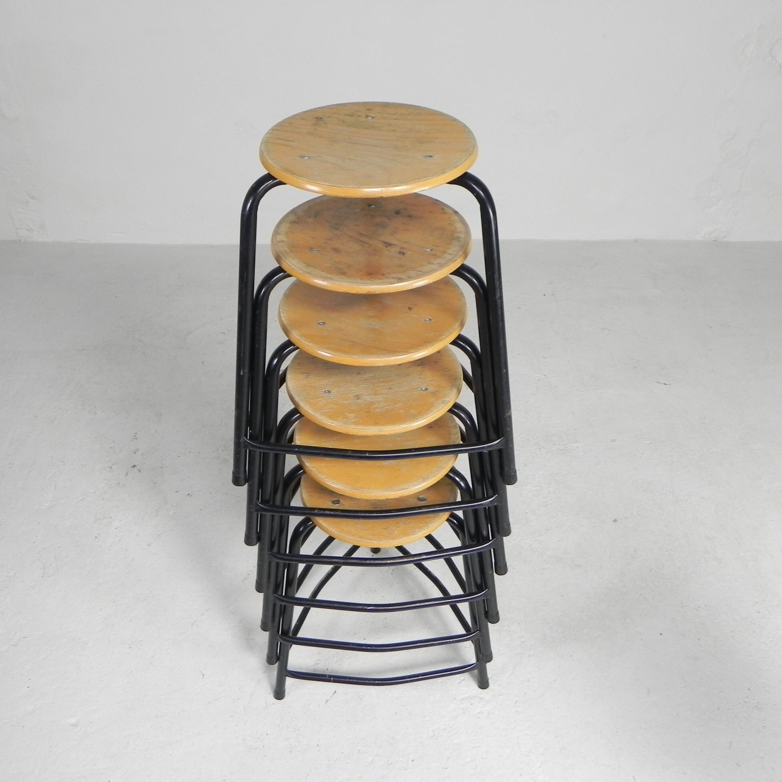 Industrial stackable stool, 55 cm high