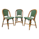 Set of 3 woven rattan bistro chairs Drucker SA