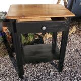 Vintage side table, black painted