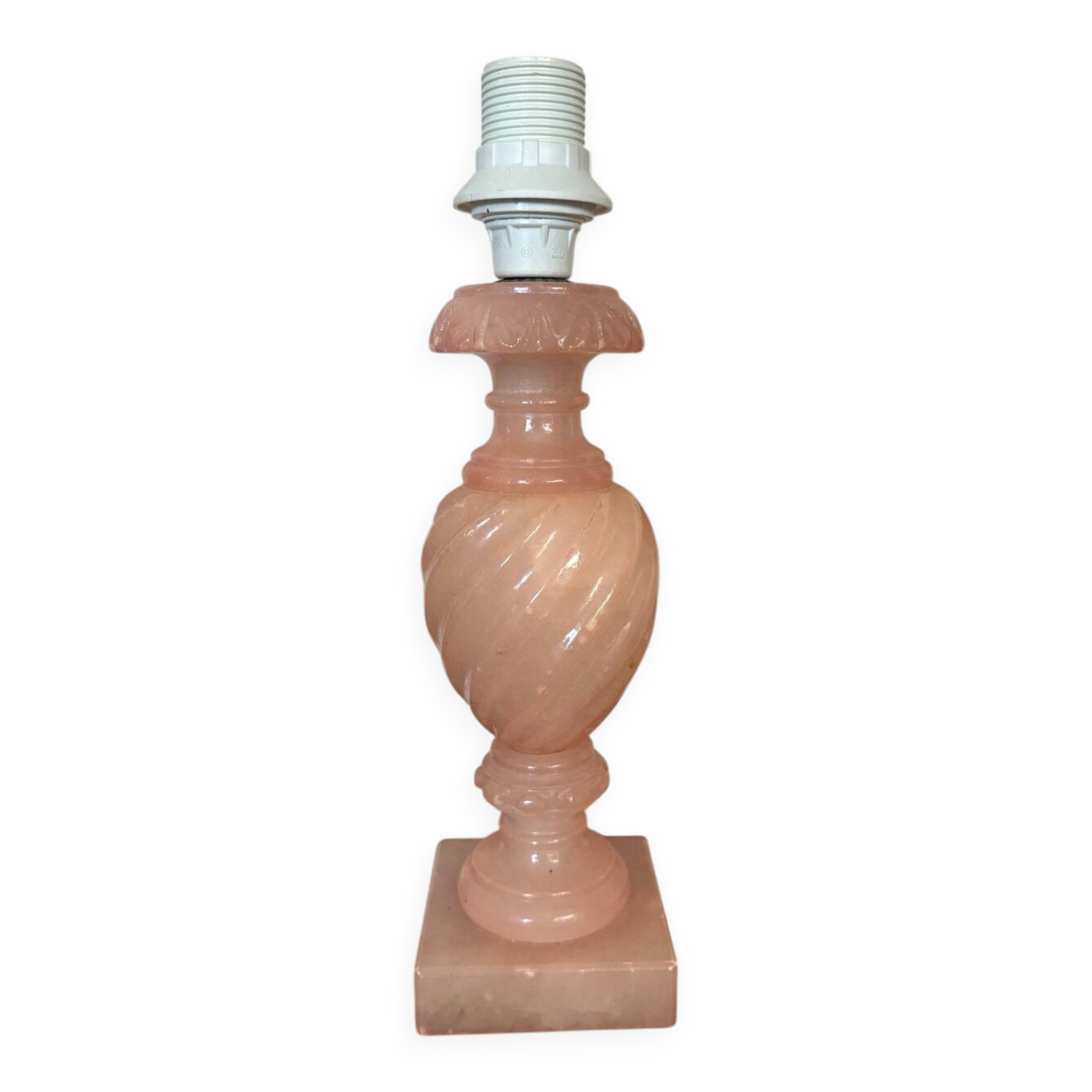 Pied de lampe en albâtre véritable
