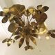 Chandelier, 10 light lights, water lily, brass