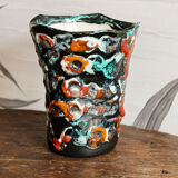 Vase en faïence, rocaille de l'océan