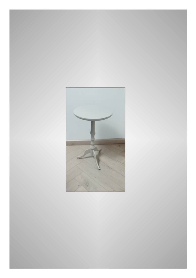 Refurbished tripod pedestal table