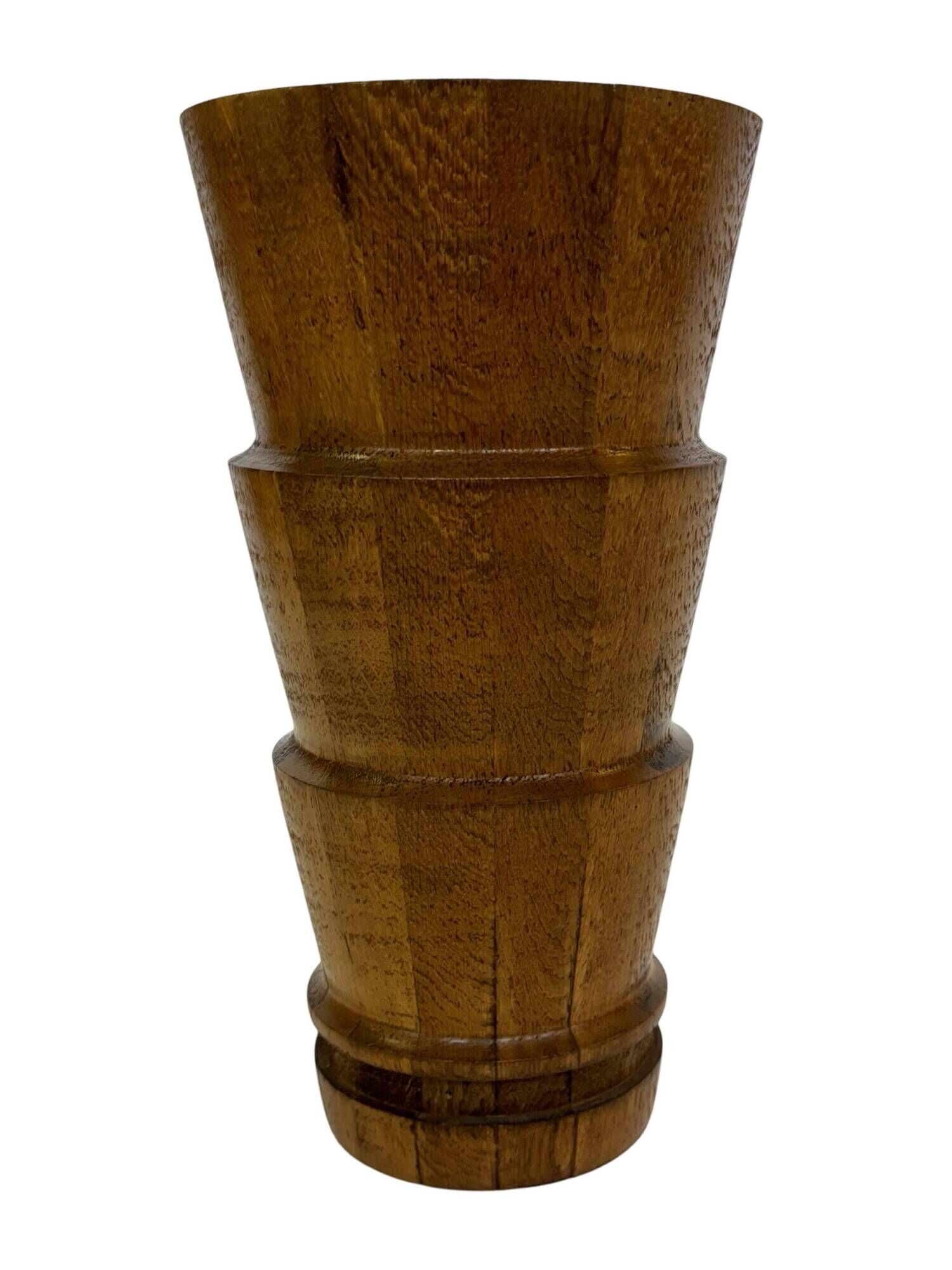 Vintage umbrella holder wooden basket storage 1960 minimalist design