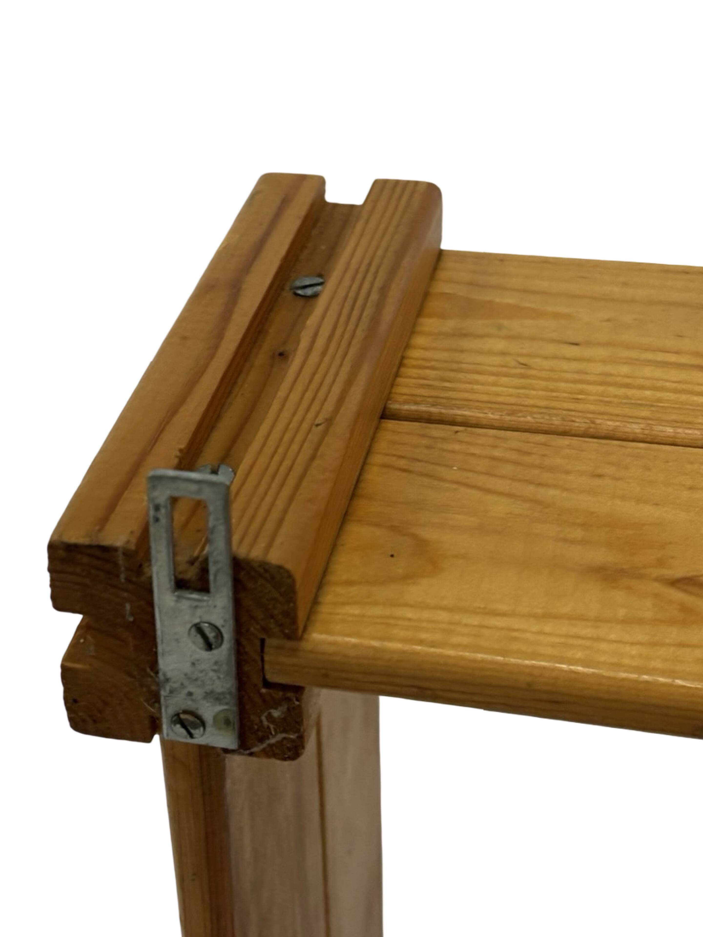 Vintage Wall shelf rack Pinewood wood 70s design