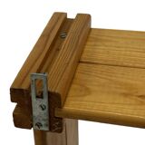 Vintage Wall shelf rack Pinewood wood 70s design