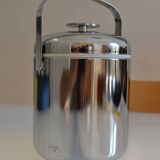 chrome metal ice bucket or elephant ice cubes made in Japan vintage 1970
