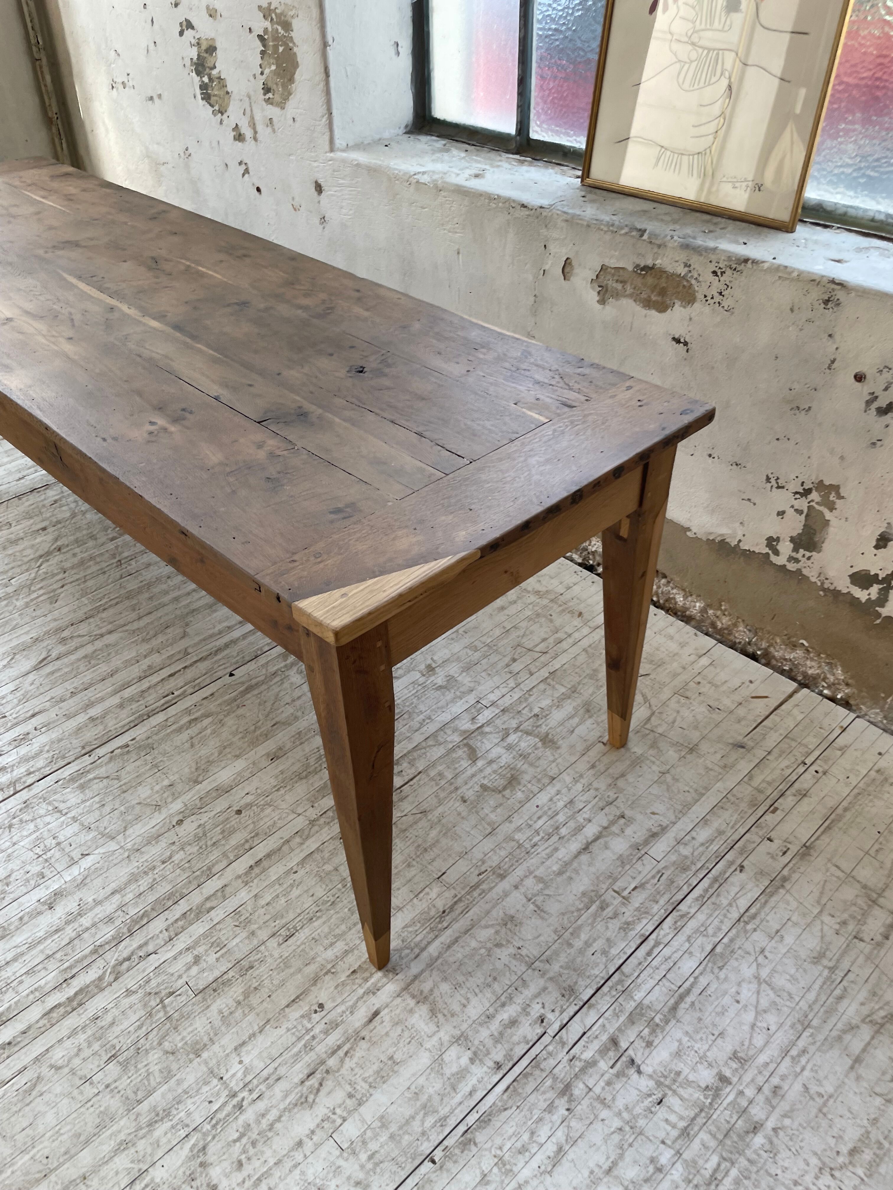 Oak farmhouse table