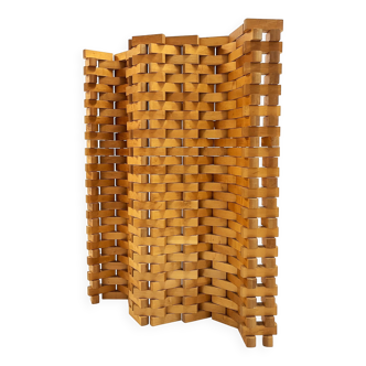 Room divider in Poplar wood 1990'S