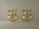 Matching Pair Mid Century Amber Glass Bubble Glass Replacement Shades 5593