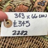 Distressed Turkish Narrow Runner 383x66 cm wool Vintage Tribal Rug