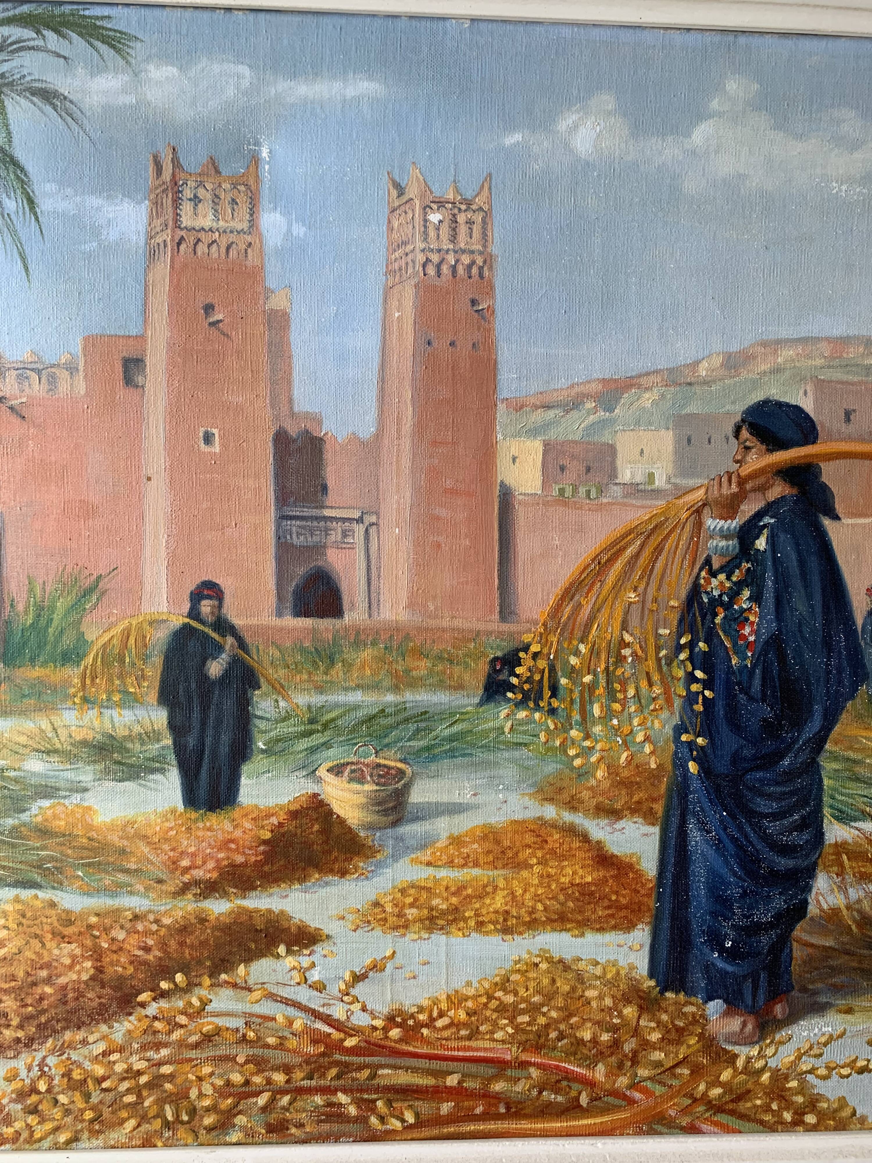 Orientalist oil on canvas painting