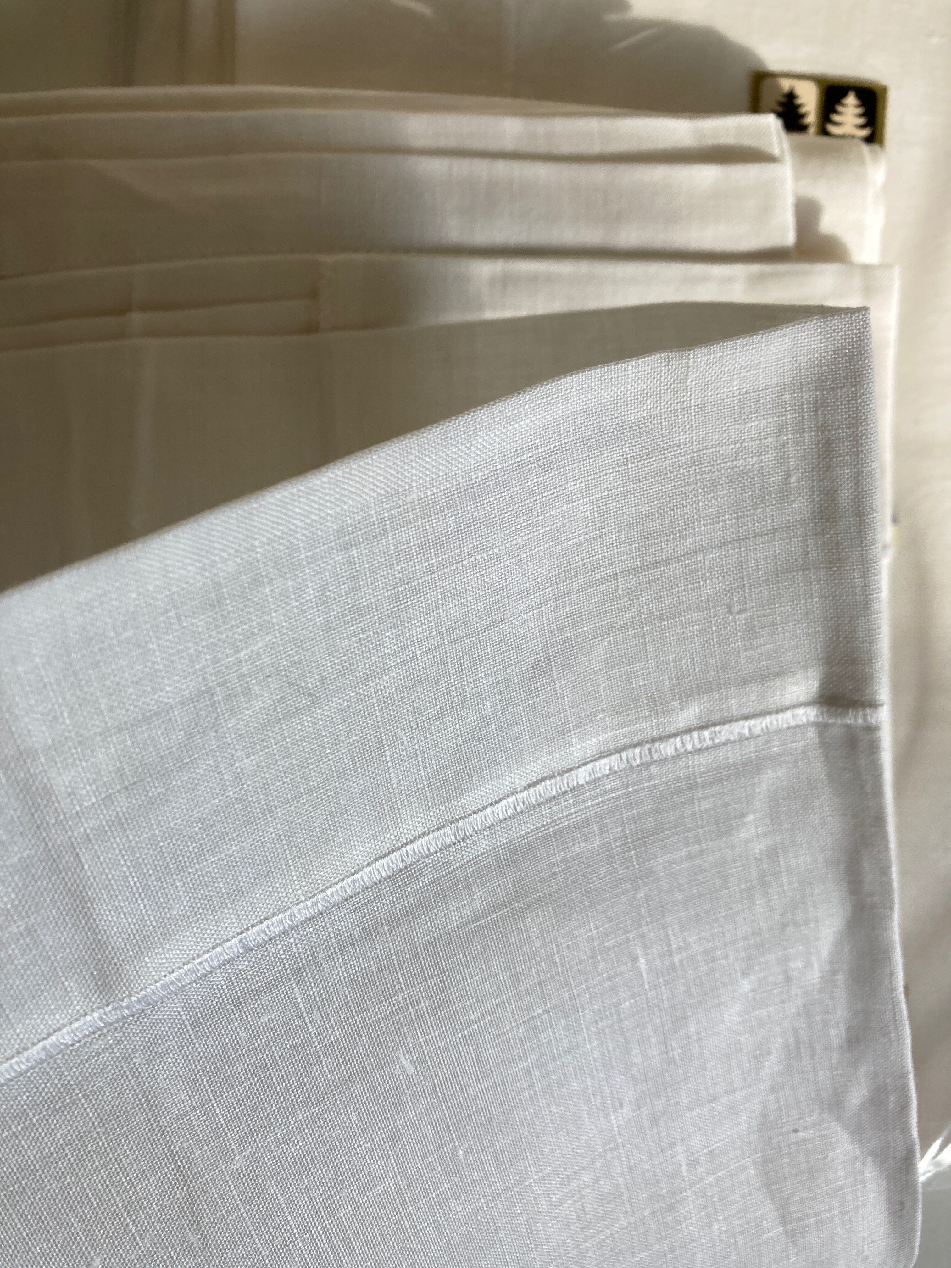 Pair of linen sheets twin beds in Gerardmer canvas reserve linen 1970