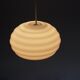 Verner Panton Opal Glass "New Wave" Pendant for Holmegaard, 1984