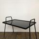 Glass and metal auxiliary coffee table