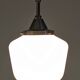 XL Art Deco suspension in white opaline, France circa 1920