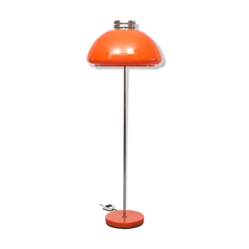 Space Ace Orange Shade Floor Lamp, 1970s, Italy