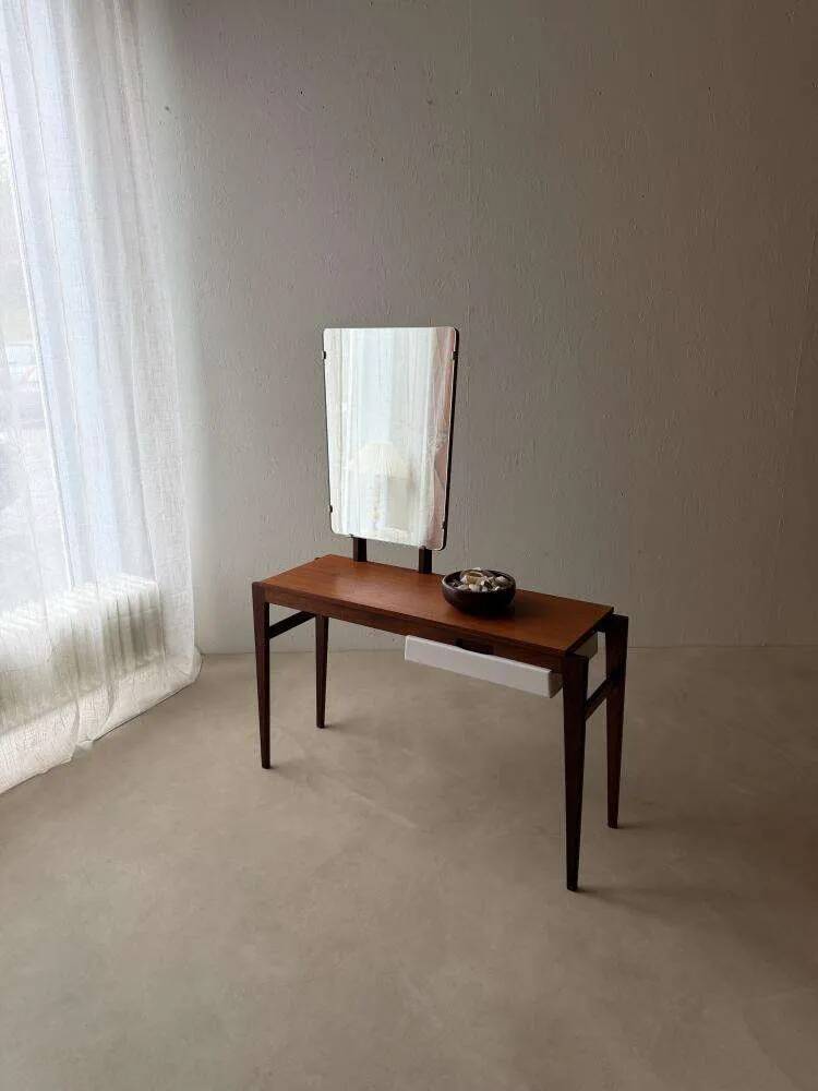 Vintage mahogany teak dressing table 1960s