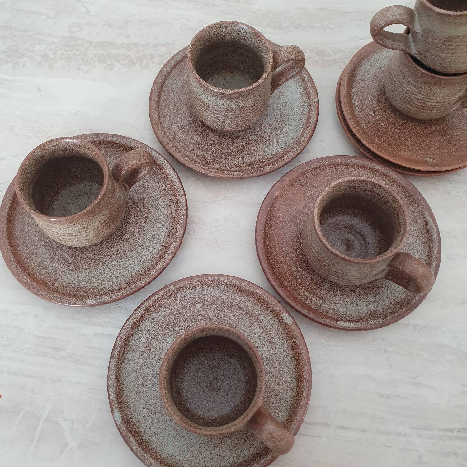 Stoneware coffee service from Vallauris