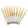 10 fruit knives in silver-plated mother-of-pearl and vermeil