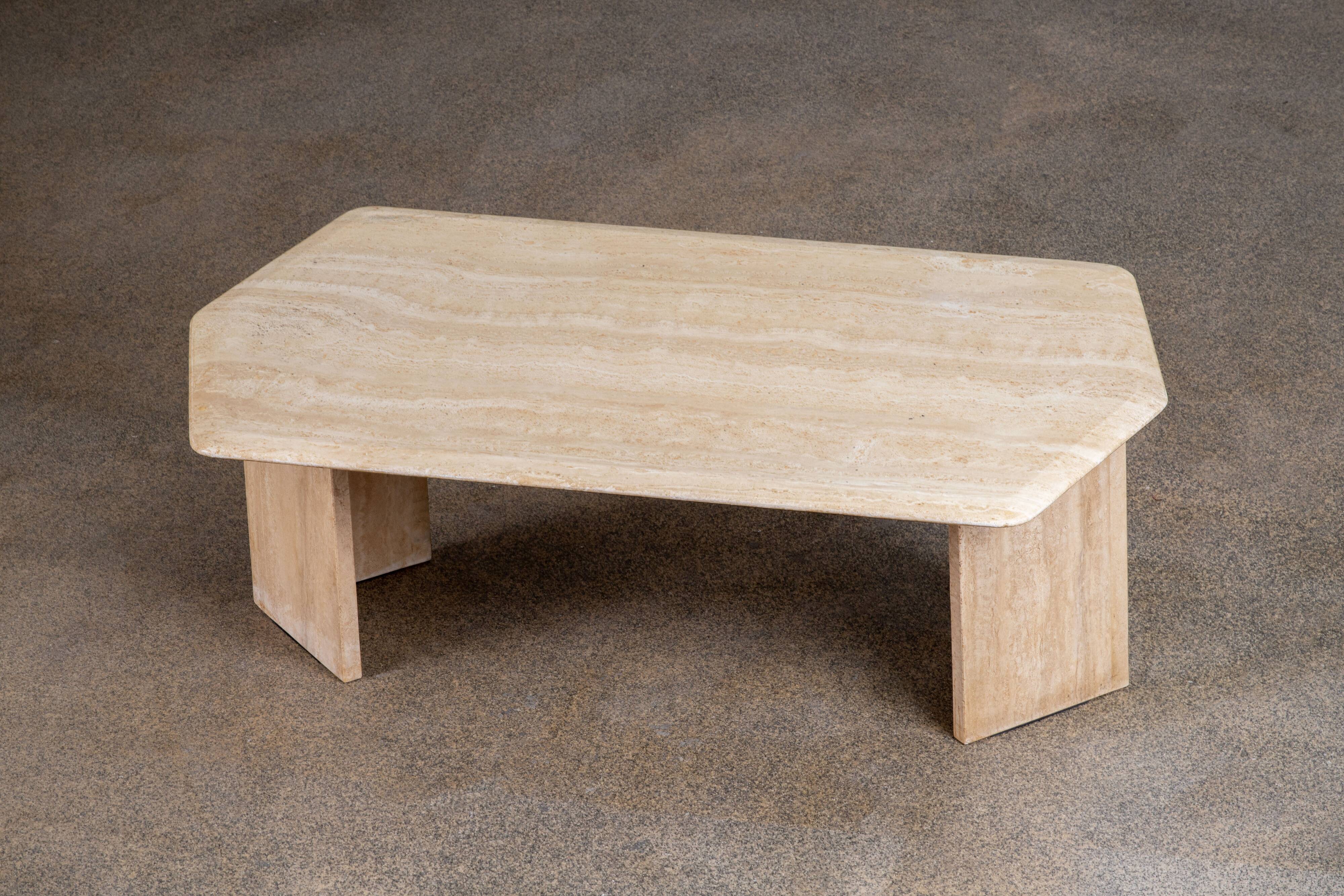 Coffee table Vintage Design Travertine – 134 cm