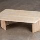 Table basse design vintage travertin