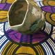 Green enamelled ceramic-faced bowl