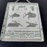 Antique illustration "Hook" inserted under a mirror. Cabinet of Curiosities.