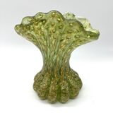 Vase en verre de Murano à inclusions d’or – Italie, vers 1960