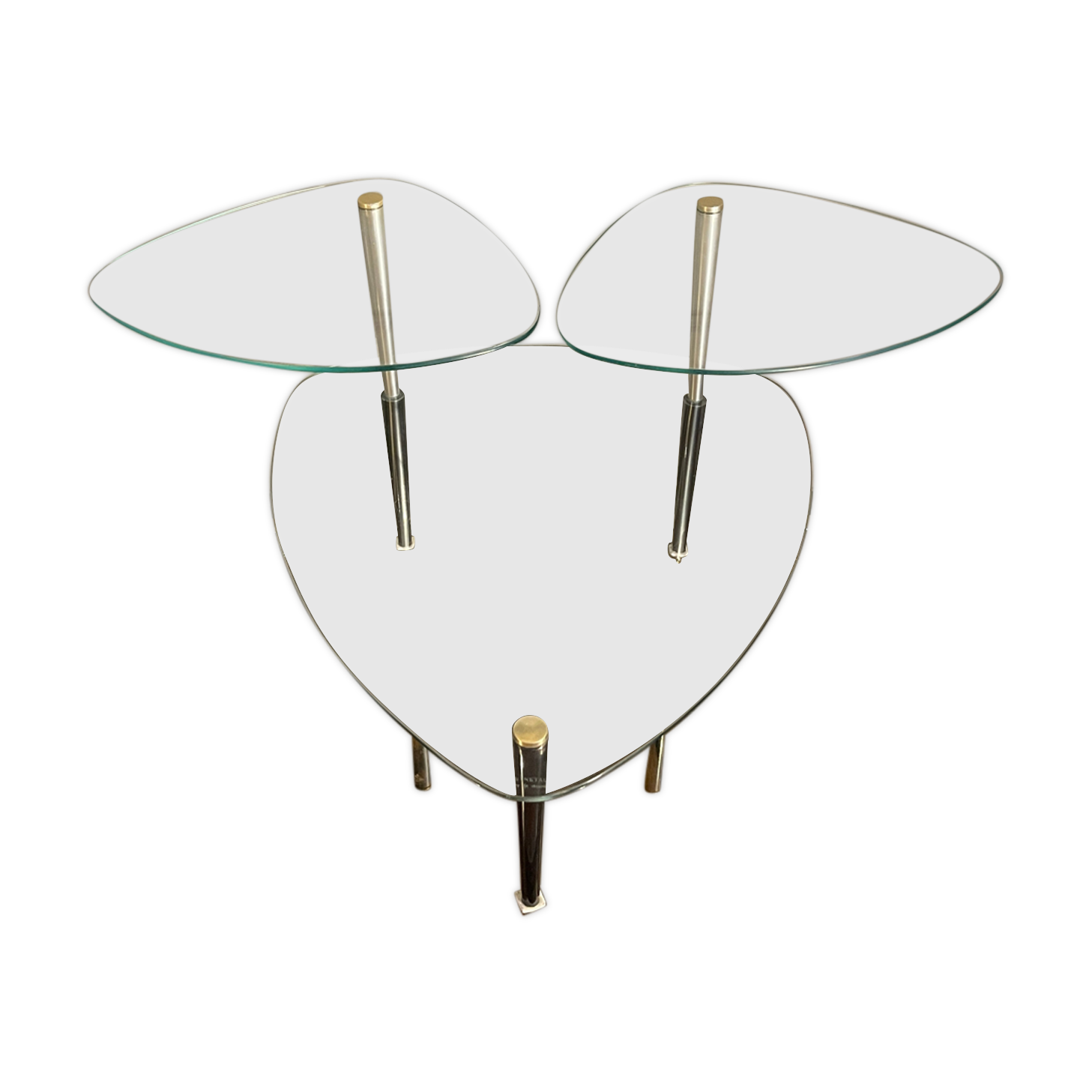3-shelf store display coffee table, by Edoardo Paoli, ca 1950s
