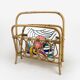 Rattan magazine holders in the 60s