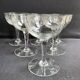 6 Coupes à champagne – Verre taillé et gravé - Art déco