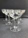6 Coupes à champagne – Verre taillé et gravé - Art déco