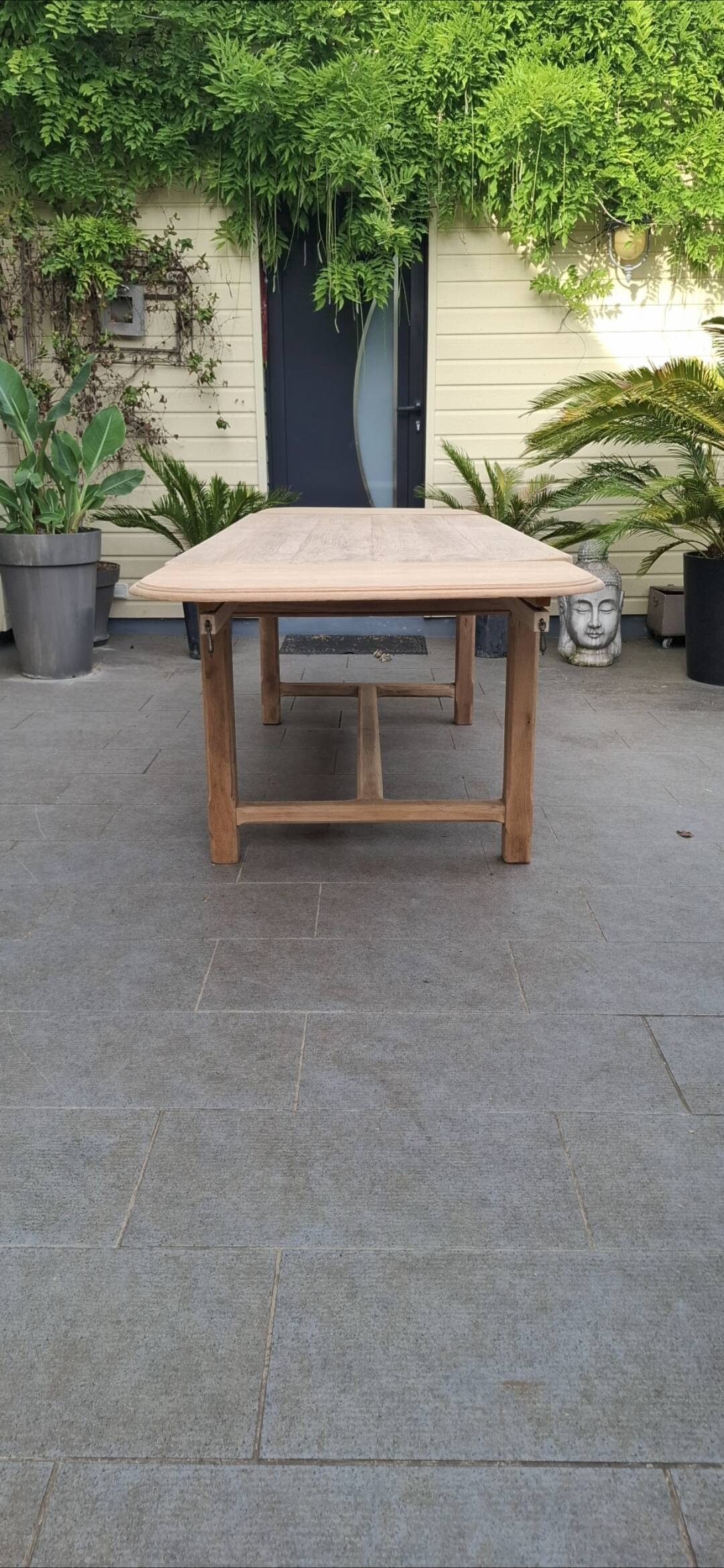 Renovated farmhouse table with extensions