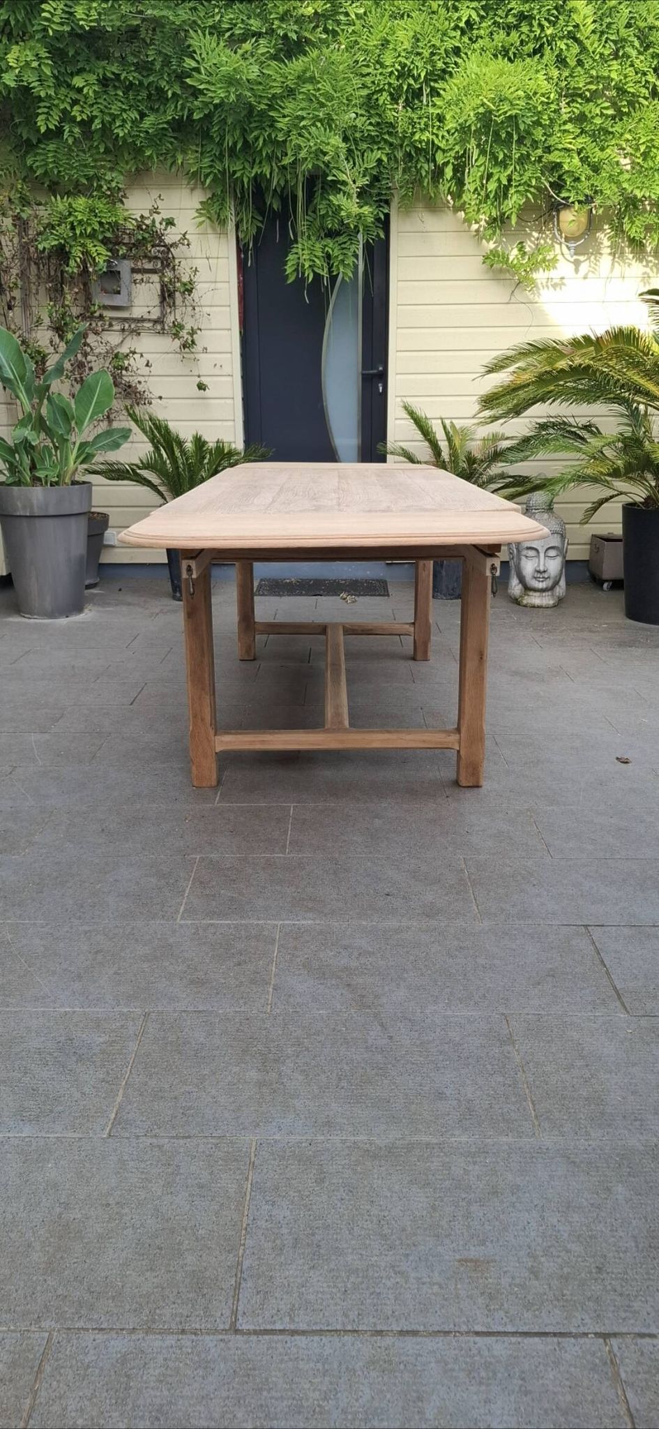 Renovated farmhouse table with extensions