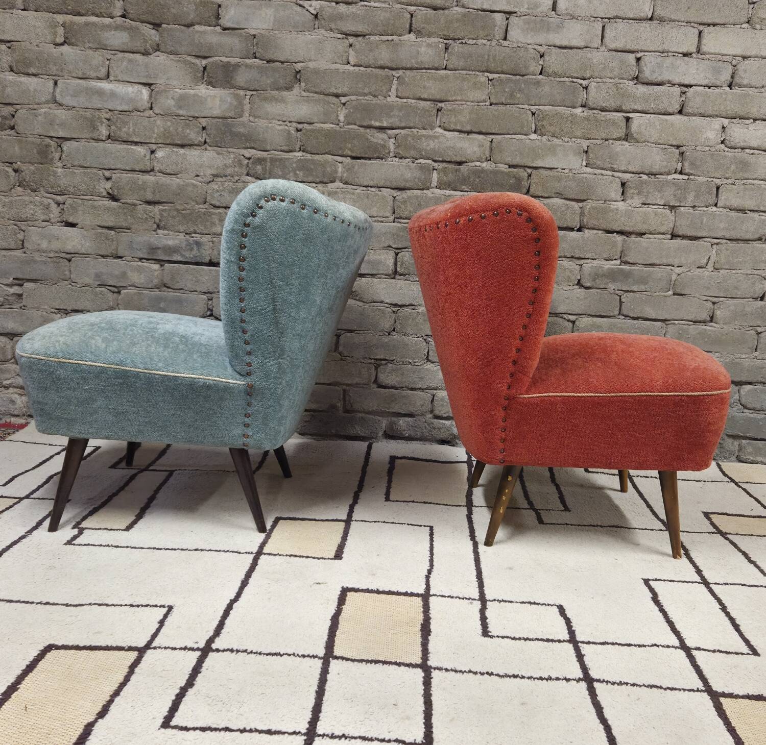 Pair of cocktail armchairs 1960